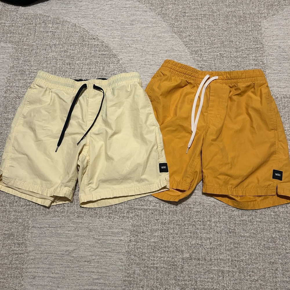 Vans Men's Casual Shorts - Light and Dark Yellow